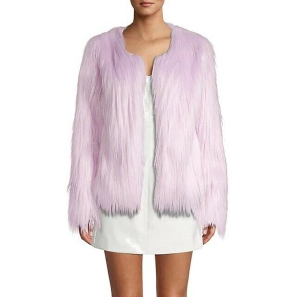 Unreal Fur Faux Fur Jacket Lotus Pink-Sz X-Small